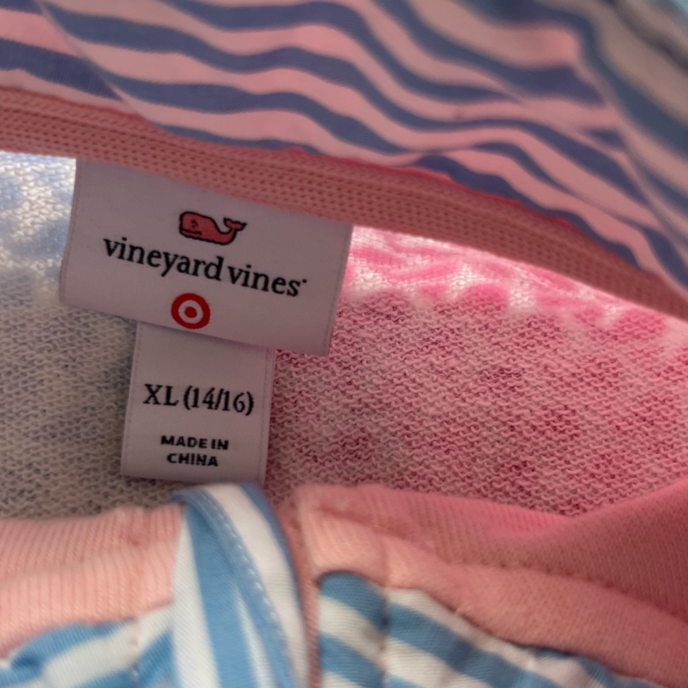 Vineyard Vines girls quarter zip pink whale pullover sweatshirt - Picture 8 of 8